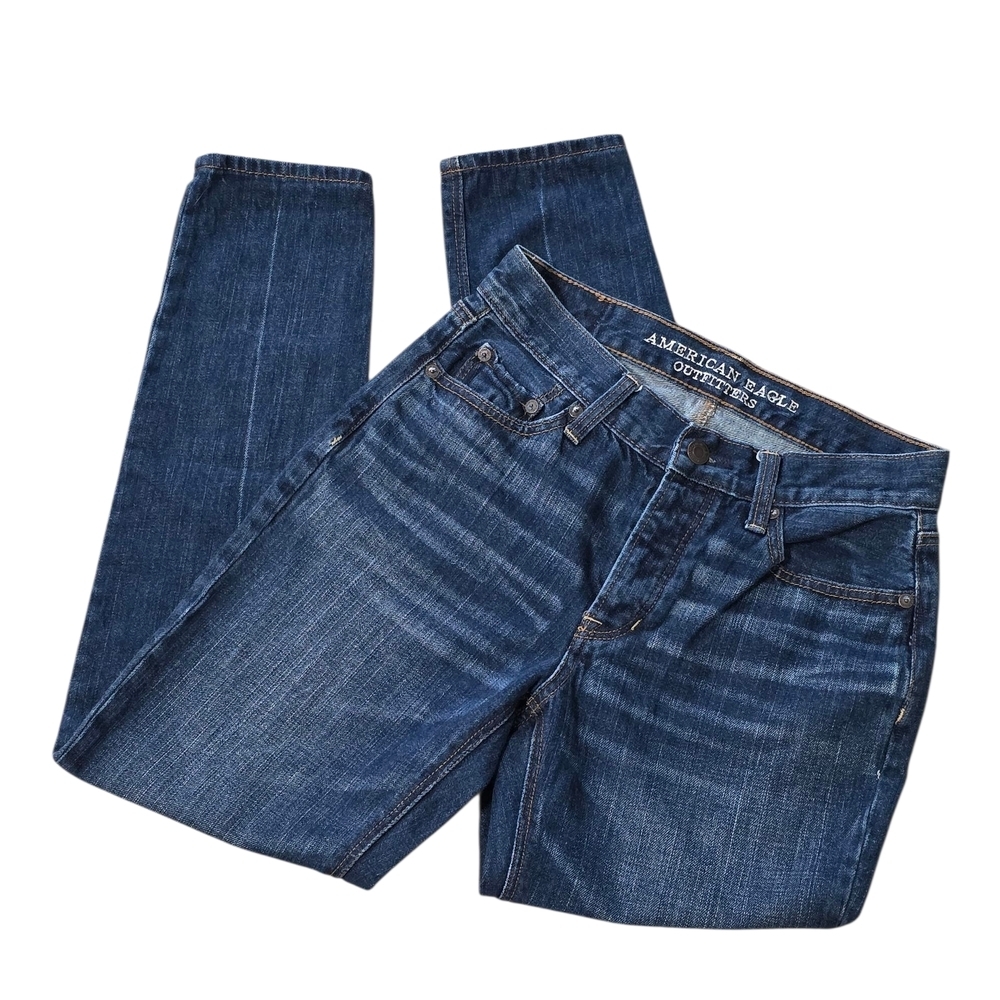 American Eagle Outfitters Women's High Rise Dark Blue Jeans